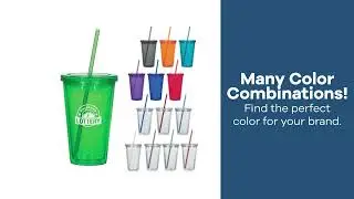 Promo Product Review: 16 Oz Double Wall Acrylic Tumbler With Straw| AnyPromo 676442