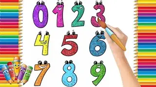 Learn and color 0 to 10 with Happy brain kids learning 