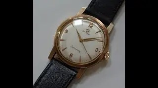 1960 Omega Seamaster men's vintage watch in a heavy 9k gold Dennison case made specially for Omega.