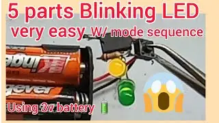 DIY BLINKING LED w/mode sequence 5parts only