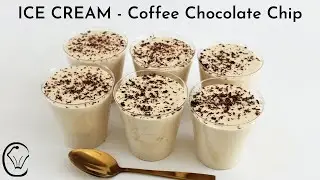 ICE CREAM - Coffee Chocolate Chip - NO Egg - NO Artificial Colours or Flavours - 4 Ingredients