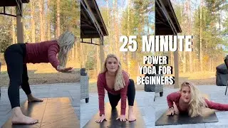 25-Minute Beginner Power Yoga Class | Build Strength & Burn Calories!