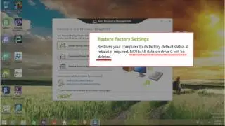 Recovery Windows 8/8.1 - Using Acer Recovery Management