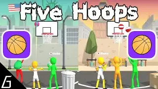 Five Hoops Gameplay - First Levels 1 - 20 (iOS - Android)