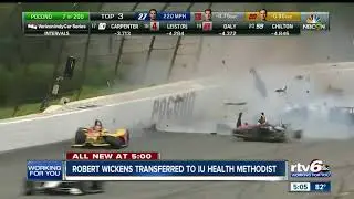 IndyCar driver Robert Wickens back in Indiana after crash