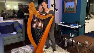 Therapeutic Harpist Soothing  a Weary Soul