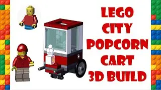 LEGO CITY POPCORN CART 3D BUILD INSTRUCTIONS - 30364
