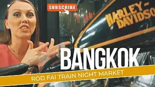 Exploring Rod Fai Train Night Market in Bangkok with Oli | Vintage American Cars & Motorcycles