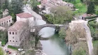 Pont de Chamborigaud Le Luech 8 avril 2024 mis en place d'un gu&eacute;