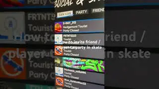 How to invite friend / player to party in skate