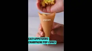 Champagne Pop Cones 🥂 🍿Party Treats #shorts #champagne #popcorn #food