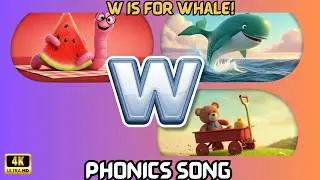 LetterW PhonicsSong |W is for Watermelon|Watermelon Worm Whale |Learn WSoundWatermelon|THEBEECARTOON