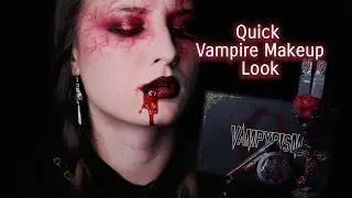 🦇Quick VAMPIRE MAKEUP look🦇 @JolieBeauty VAMPIRYSM Palette/Red Glitter Eyeshadow TUTORIAL/Halloween