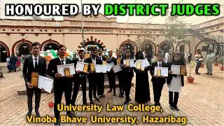 Honoured by District Judges & Vice Chancellor | University Law College, VBU Hazaribag | Republic Day