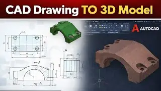 AutoCAD 3d Mechanical Drawing Tutorial |AutoCAD 3D Object Practice | pixeltopolygon 