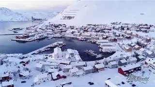 Winter month from a bird's eye view on Mageøya