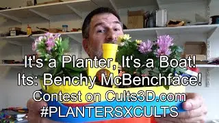 Introducing: Benchy McBenchface the Boat That's Also a Planter! On Cults3d.com