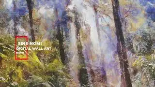 Vibrant Forest Scene: Digital Wall Art Print for Elegant Home and Office Decor