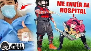 LUNARIA me ENV&Iacute;A al HOSPITAL usando MINIGUN IRL❗️ 😱🩸 ▬ YIO AIRSOFT vs @LunariaCh 🔞