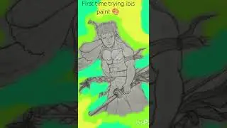 glow art of Zoro with ibis paint 🎨
