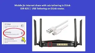 Mobile 5G internet share with usb tethering in DLink DIR-825 and also mobile charging