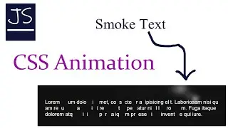 Animated Smoke Text with CSS & Vanilla Javascript
