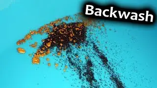 Cleaning fine gold from black sands.  Method #3 (The Backwash)