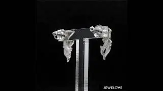 Customised Platinum Dolphin Earrings JL PT E 305 - Jewelove
