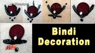 How to make Bindi designs using black eyeliner | DIY BINDIS | Indian style | JK Beauty Art 053