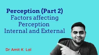 Factors Affecting Perception | Internal and External factors