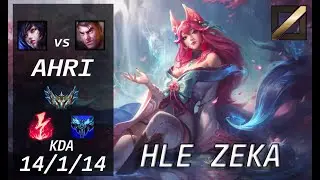 【HLE ZEKA】 AHRI vs JAYCE - KR Challenger Patch 13.10