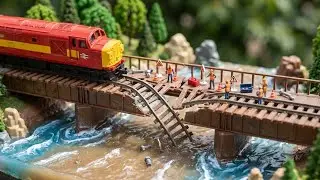 Train in Big Danger! Bridge Breaks — Emergency Repair 🚨