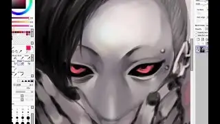 Tokyo Ghoul - Uta Speedpaint on SAI