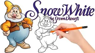 How to draw - Happy is endlessly cheerful - Snow White and The Seven Dwarfs
