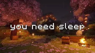 stop overthinking... (minecraft music w/ rain & fire sounds)