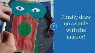 Paper Bag Superhero Kid Craft Idea + Free Mask Printable