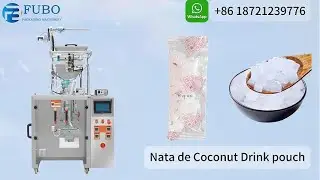 Nata de Coconut Drink pouch packaging machinery | Liquid Special shape sachet packing machine