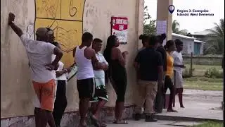 Scenes from polling places in Region Three