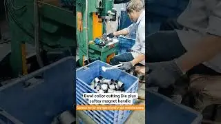 Bowl collor cutting Die and saftey magnet handle by Tooltech.   #progressivedie #clamping