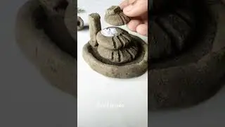 Easy Smoke Fountain 😱from clay /#soil #clay #curlprenka #shorts #art #easy #diy