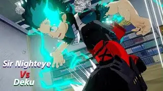 Izuku Midoriya (Full Cowling 100%) Vs Sir Nighteye | My Hero One's Justice 2