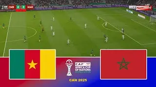 CAMEROUN vs MAROC - COUPE D'AFRIQUE DES NATIONS 2025 CAF | Match complet | Pes 21 Gameplay