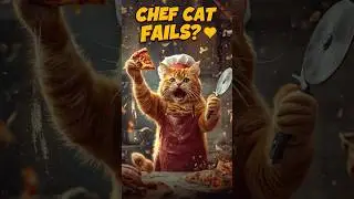 Chef Cat Tries to Make Pizza 🍕😹