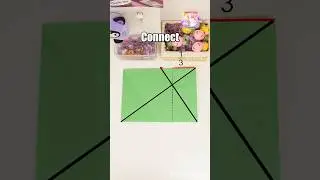 Как разделить лист бумаги на три равные части без линейки? #шорты