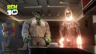 What if Ben 10&rsquo;s Heatblast and the Hulk cut a cake together?