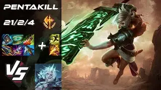 JUNGLE Riven vs Viego [PENTAKILL] - EU Challenger Patch 26.2