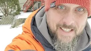 Ice Skating On Snow Covered Lake