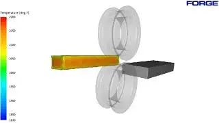 Long product rolling simulation with temperature distribution - FORGE&reg;