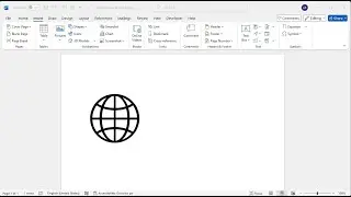 How to type globe with meridians or language change symbol in word