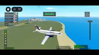 Playing Roblox airplane simulator 